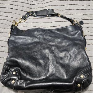 COACH Carley black leather shoulder bag